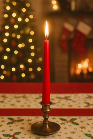 Lumanare sfesnic Rosu D2.2xH25 cm - 4 bucati [1]