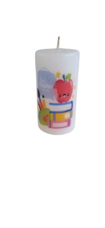 Back to school - Lumanare "Best teacher" D5.2xH9.7 cm