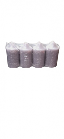 Set 4 Lumanari - Lumanari de Advent – Set de 4 Lumânări  D4.4xH6.5 Cm Gri