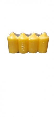 Set 4 Lumanari - Lumanari de Advent – Set de 4 Lumânări  D4.4xH6.5 Cm Galben