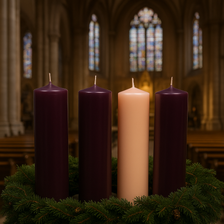 Lumanari Decorative de Craciun - Set 4 Lumanari  Advent D6xH25cm