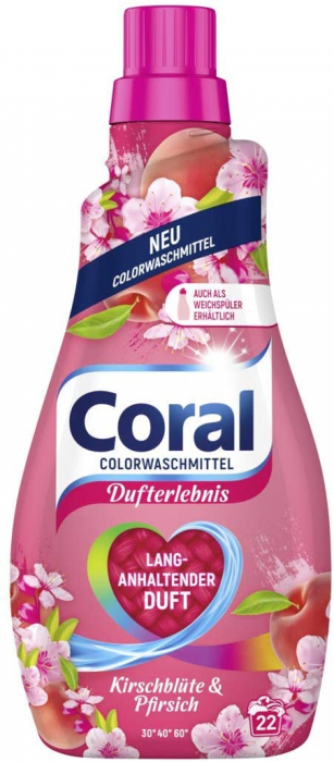 Coral - Detergent lichid - Cirese si Piersici - 1,1L [1]