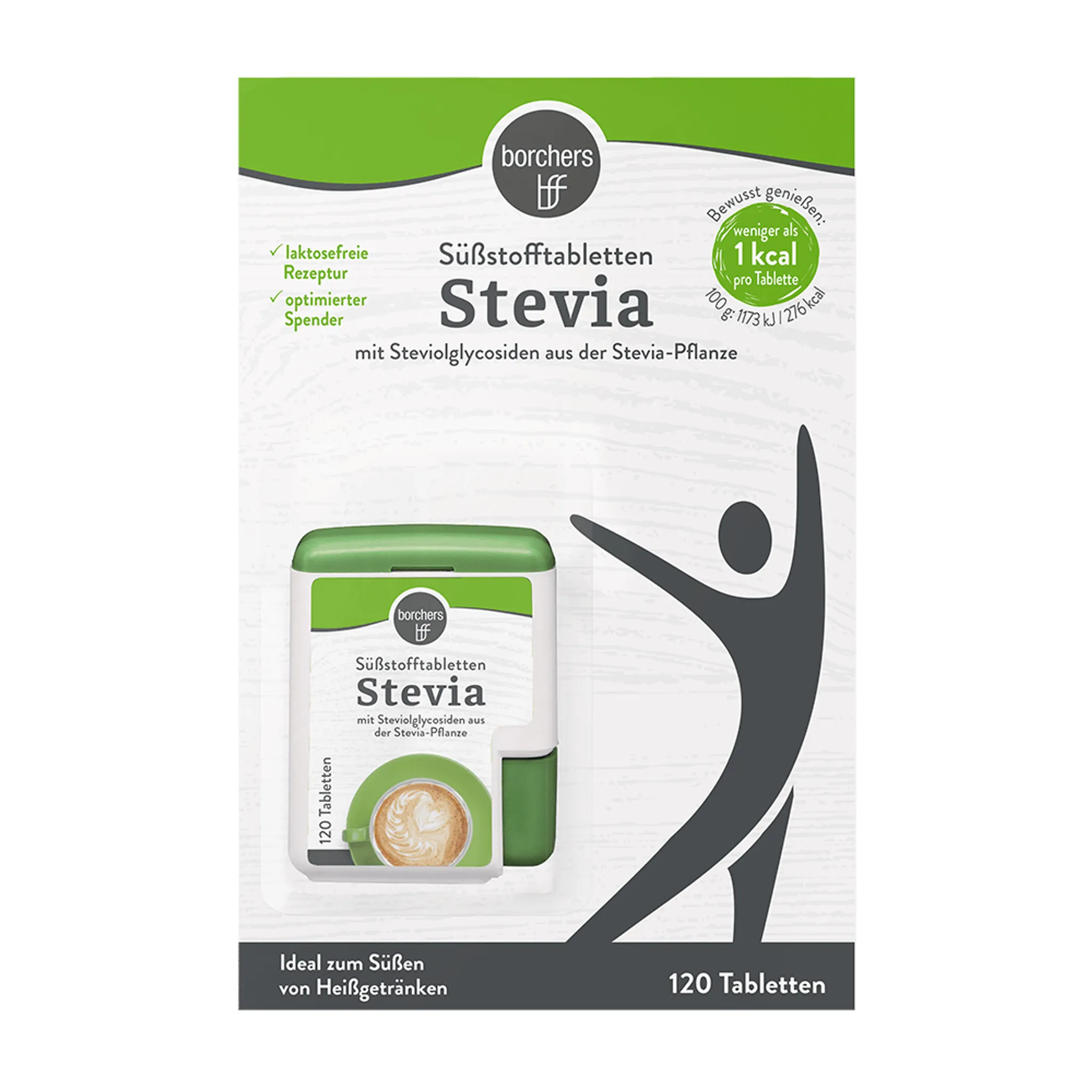 Borchers - Stevia indulcitor tablete dozator | 120 de tablete [1]
