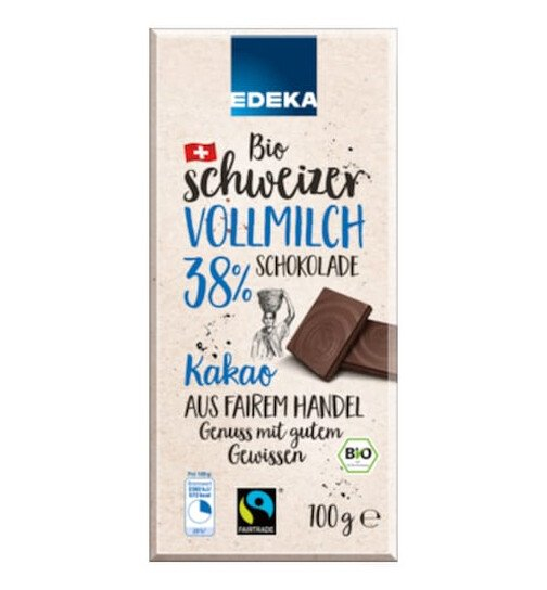 Ciocolata organica cu lapte EDEKA cu 38% cacao [1]