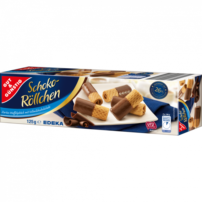 GUT & GÜNSTIG - Schoko-Rollchen ciocolata cu lapte - 125g [1]