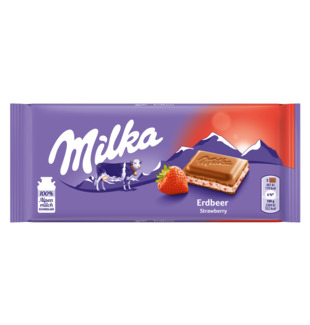 Milka - Ciocolata cu crema de capsuni - 100g [1]