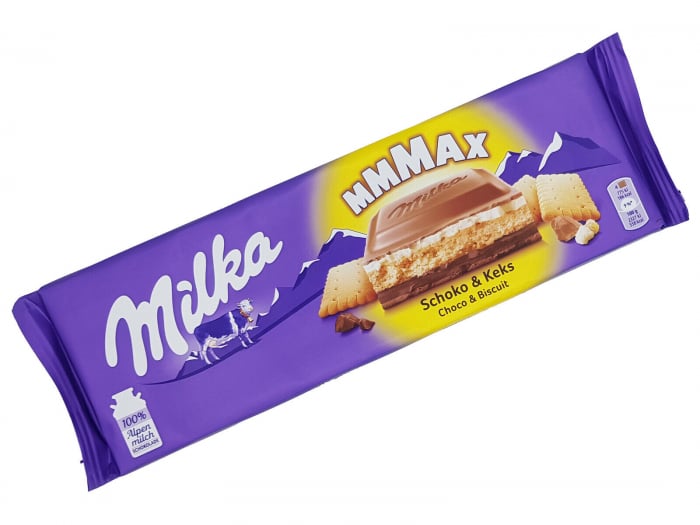 Milka - Ciocolata cu lapte si biscuiti - 300g [1]