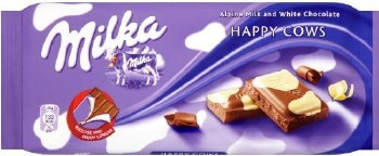 Milka - Ciocolata cu lapte si ciocolata alba - 100g [1]