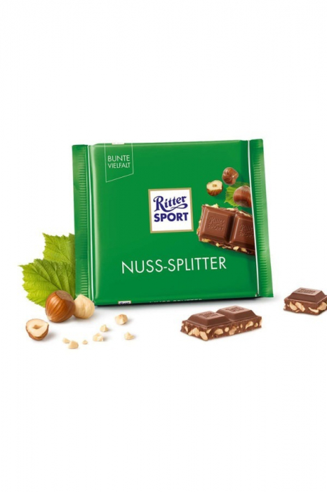 Ritter Sport Ciocolata cu lapte si alune de padure 100 grame [2]