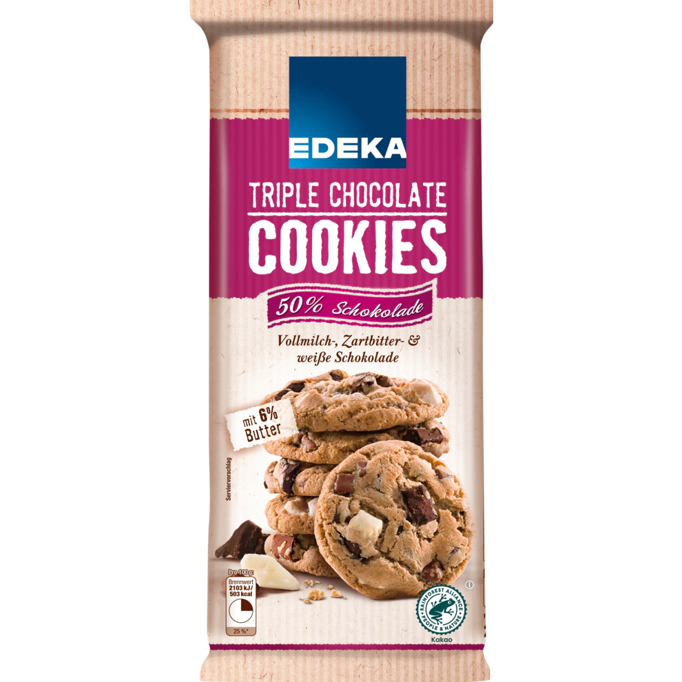 Edeka - Triple chocolate cookies - Fursecuri - 200g [0]