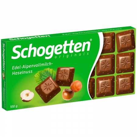 Schogetten - Ciocolata cu lapte alpin si alune - 100g [0]