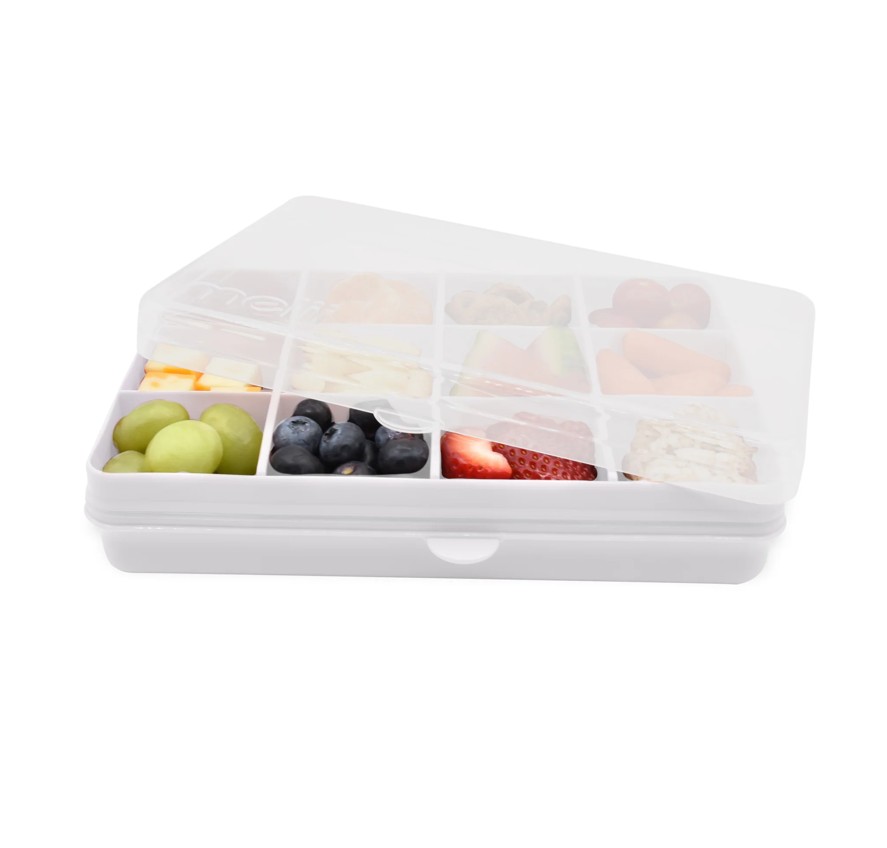 Rechizite Școlare - Cutie snack 12 compartimente, melii luxe, ivory