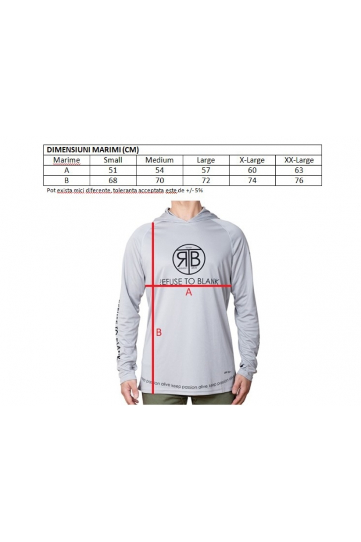 RTB UV Long Sleeve Hoodie UPF 50+ Light Grey S [1]