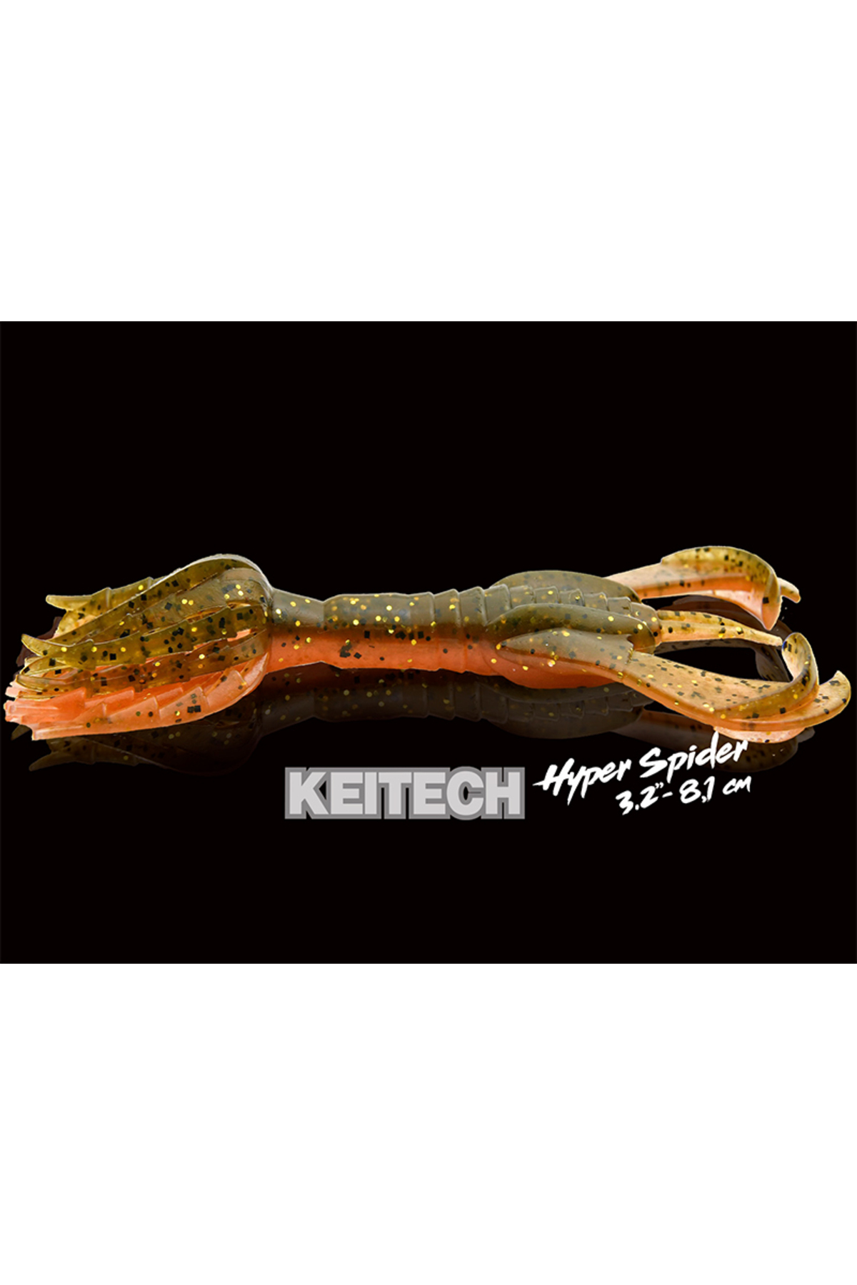 Keitech Hyper Spider Green Pumpkin Chartreuse 401 8.1cm [2]