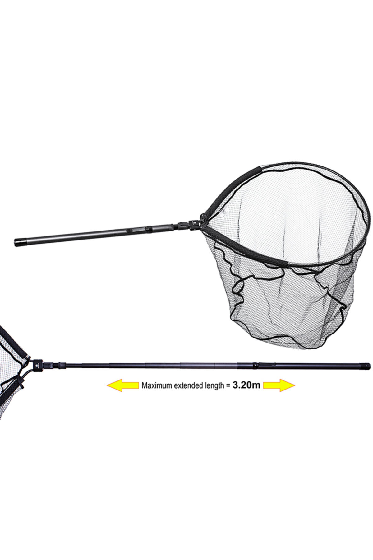 Minciog RTB Full Carbon Landing Net Black Telescopic Handle 320cm 50 x 60cm [1]