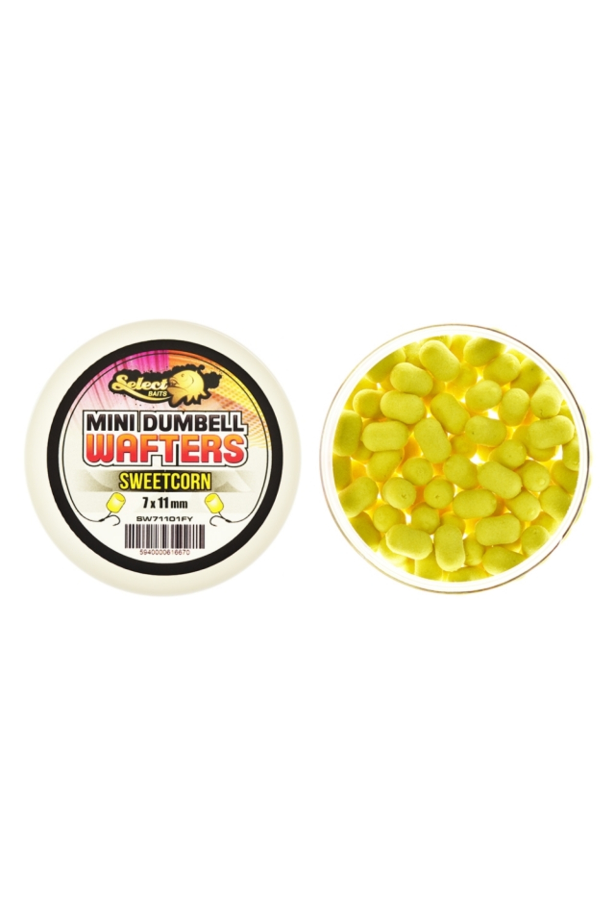 Nălucă - Select Baits Mini Dumbells Wafters Sweetcorn 7 x 11mm 7 x 11mm