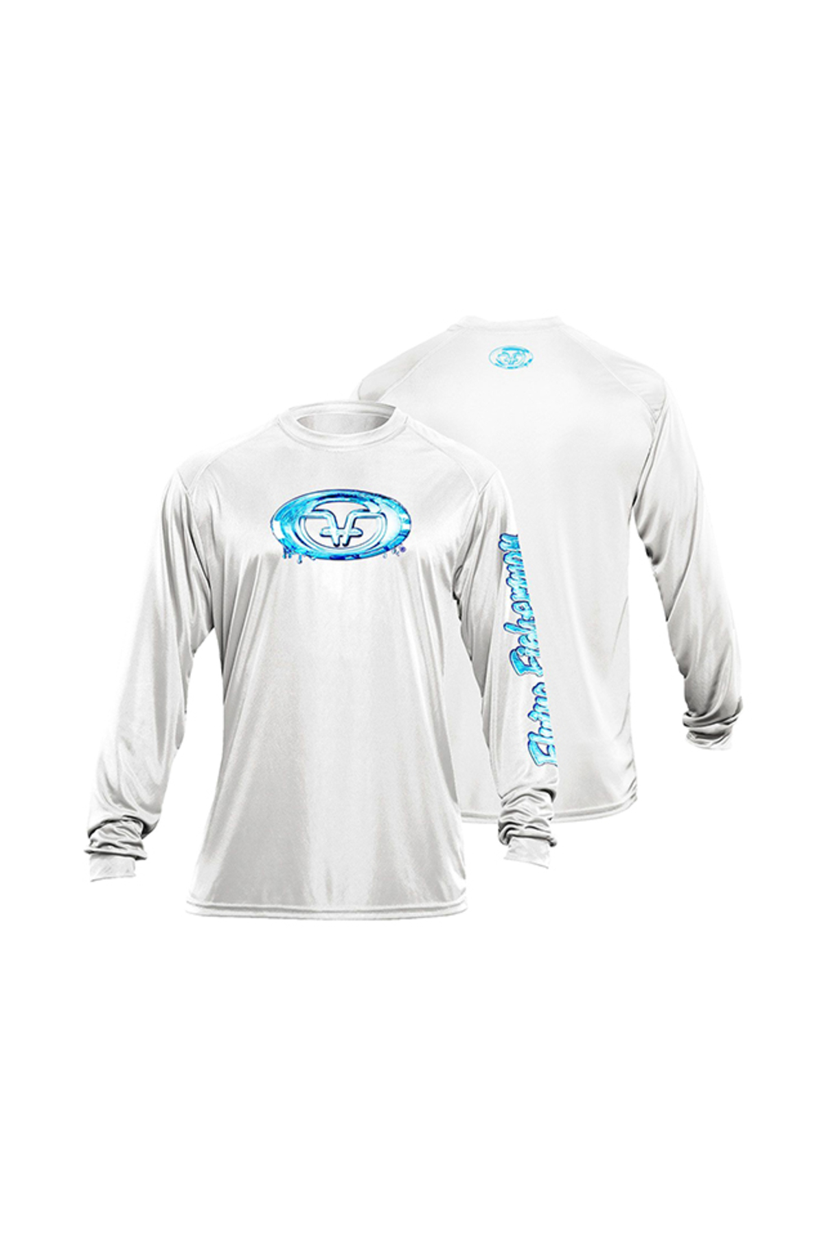 Bluza Flying Fisherman Water Logo Performance Tee White M [1]