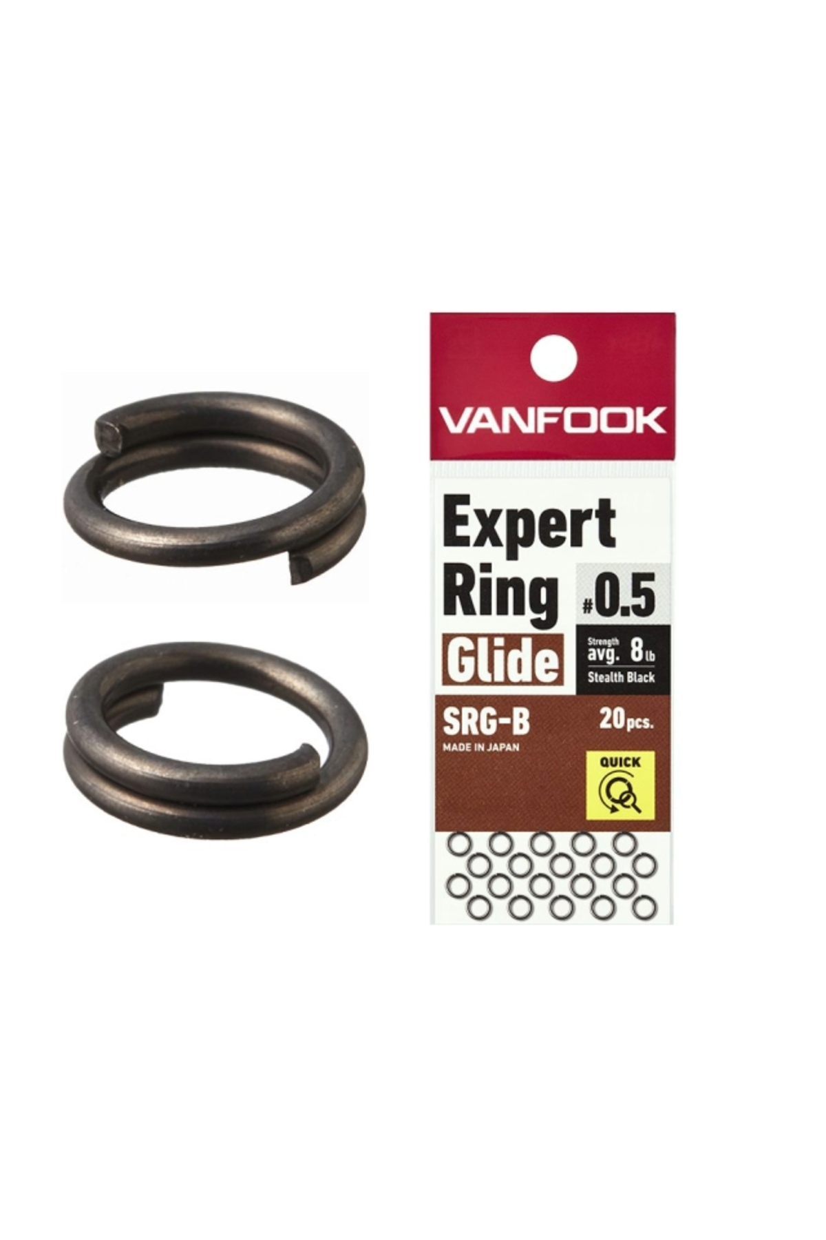 Vârtej - Inele despicate Vanfook SRG-B Expert Ring Glide Stealth Black #0
