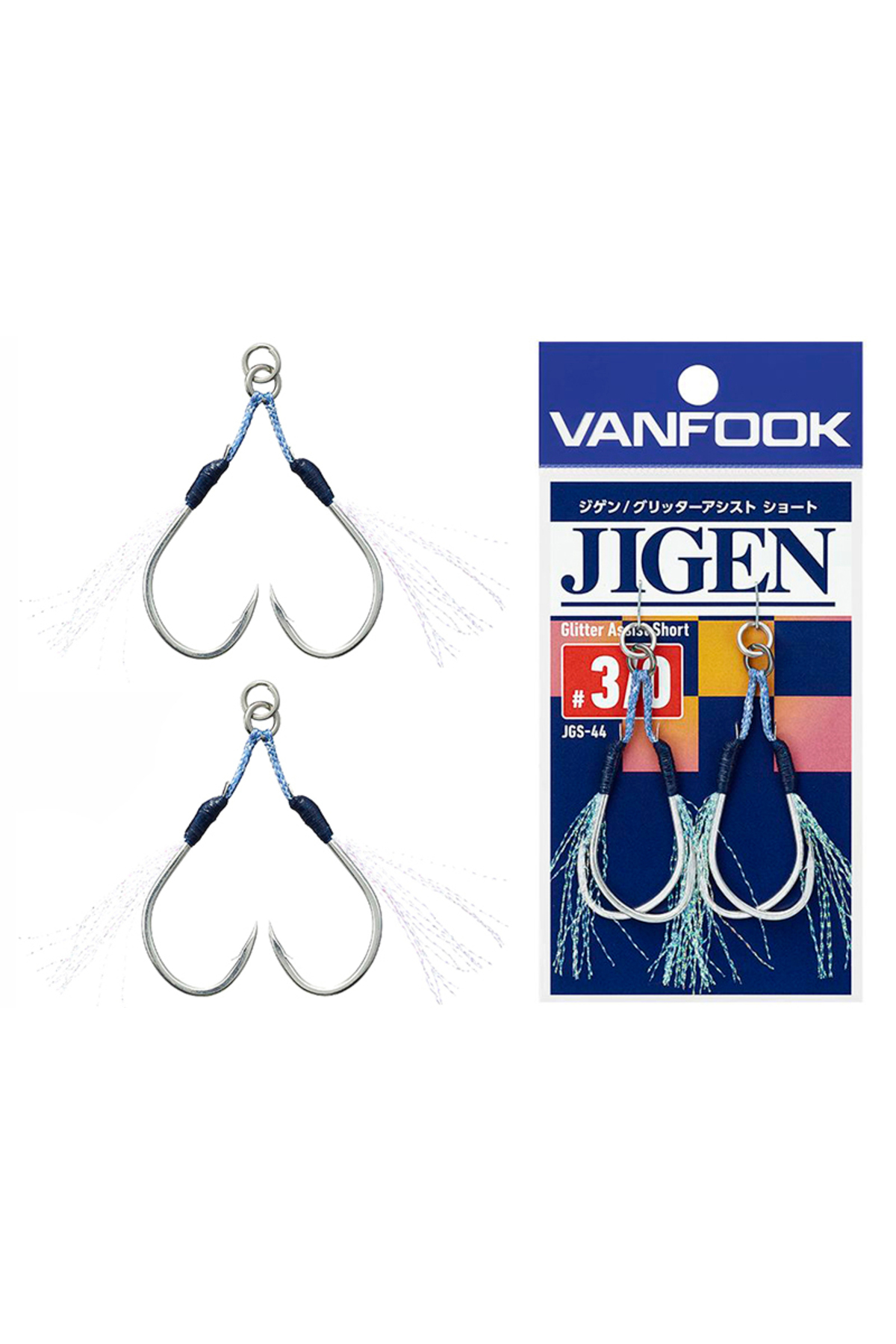 Carlige Vanfook JGR-45 Jigen Glitter Assist Short Hooks #1/0 [0]