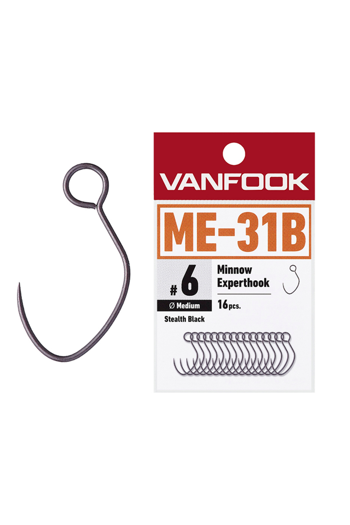 Pescuit si vanatoare - Carlige Vanfook ME-31B Minnow Experthook Medium Wire Barbless #8