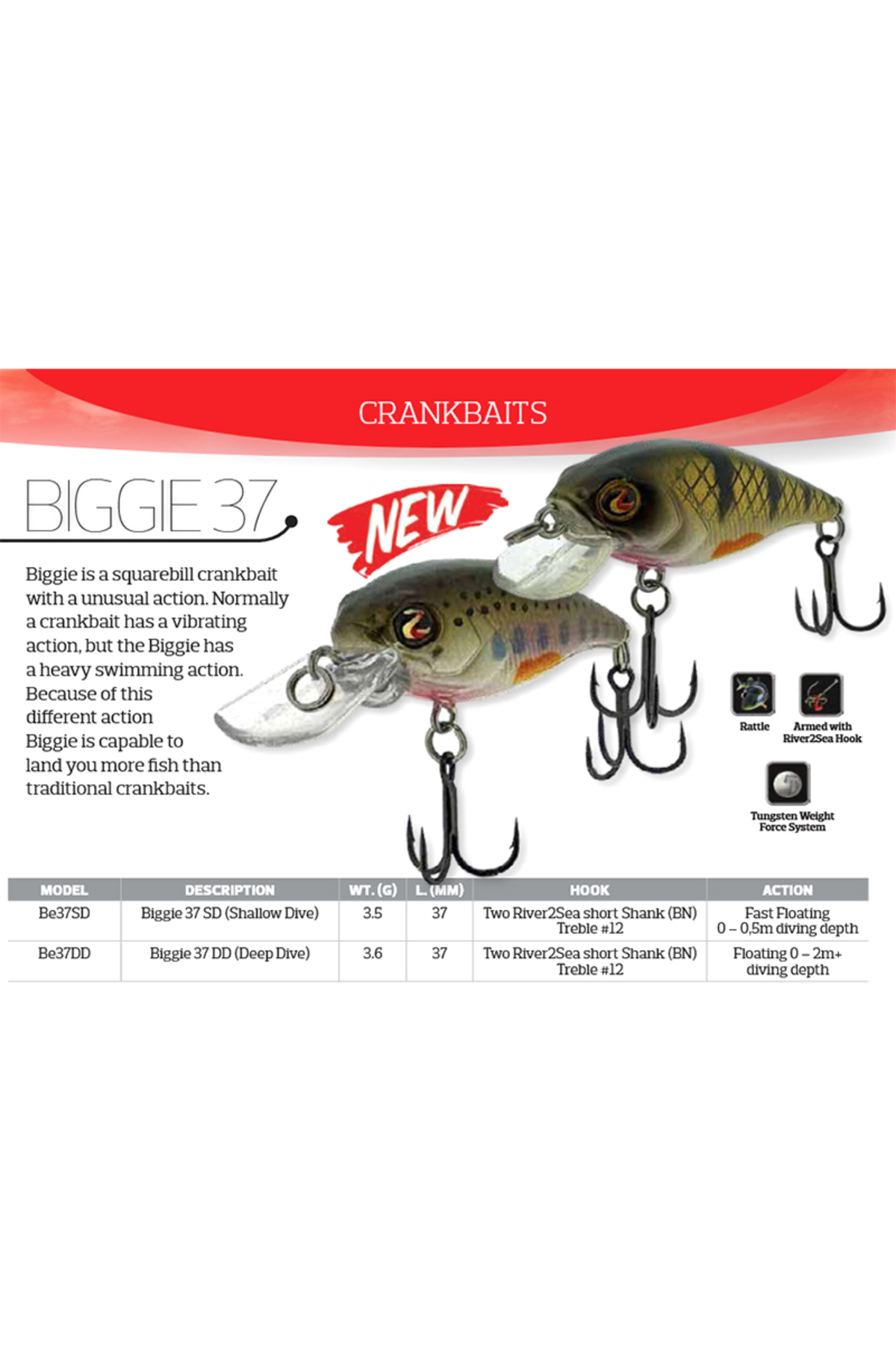 Vobler River2Sea Biggie 37DD 3.7cm 3.6g Sunkist 48 F 3.7cm 3.6g Sunkist [1]