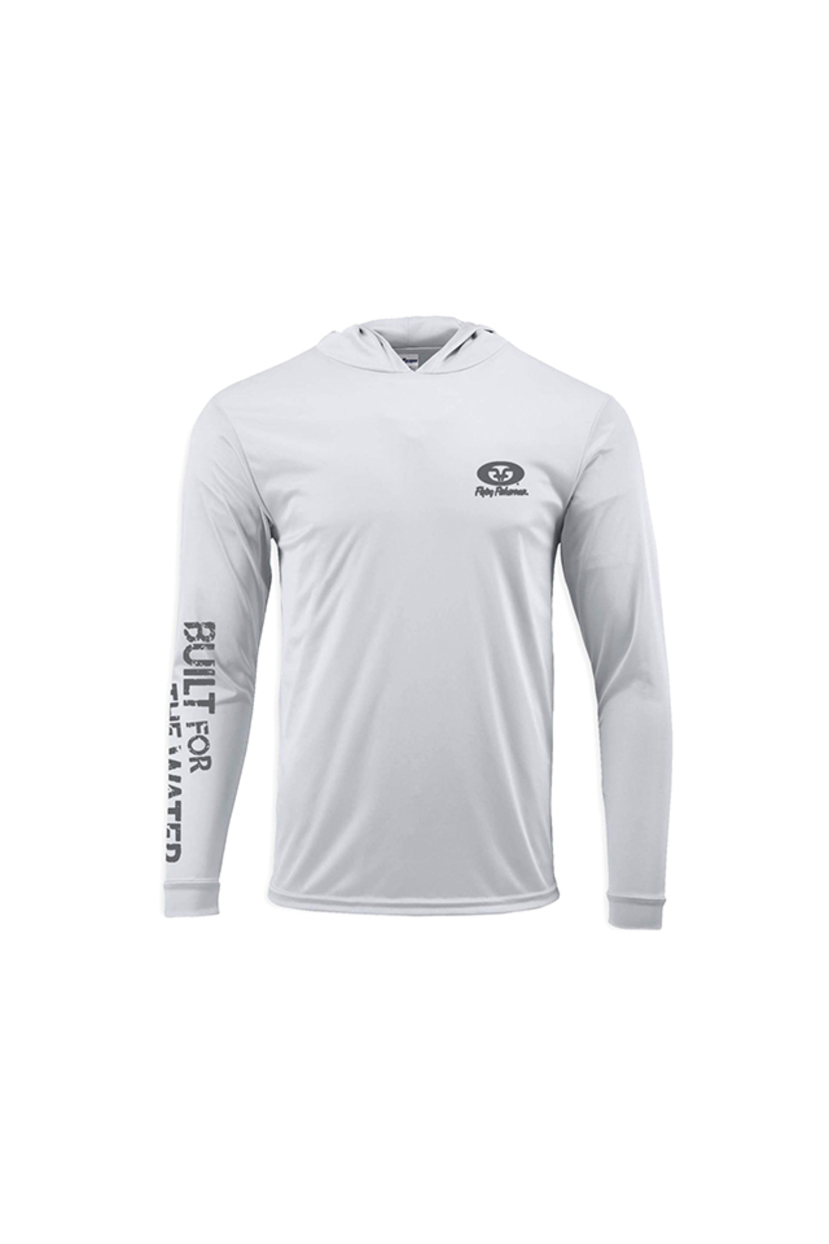 Bluza Flying Fisherman Built for Water Performance Hoodie Tee Silver L [0]