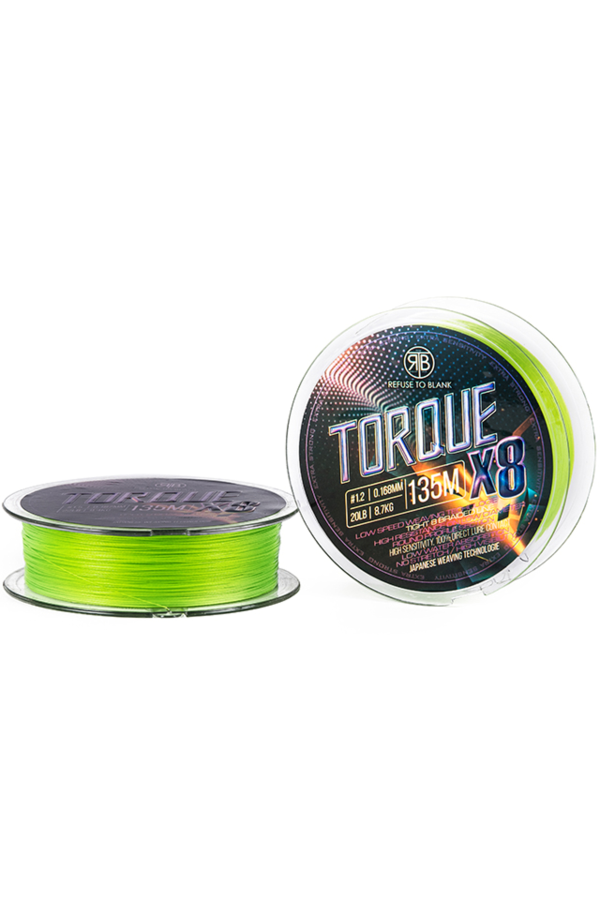 Fir textil RTB Torque X8 Braid Chartreuse 135m #0.8 / 0.124mm / 12lb [0]