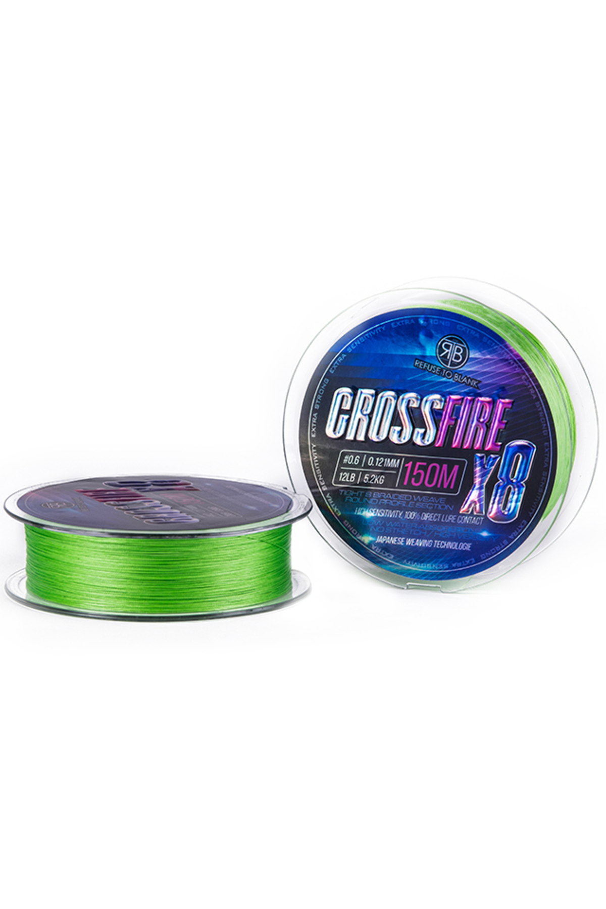 Fir textil RTB Crossfire X8 Braid Lime Green 150m #1.5 / 0.194mm / 22lb [0]