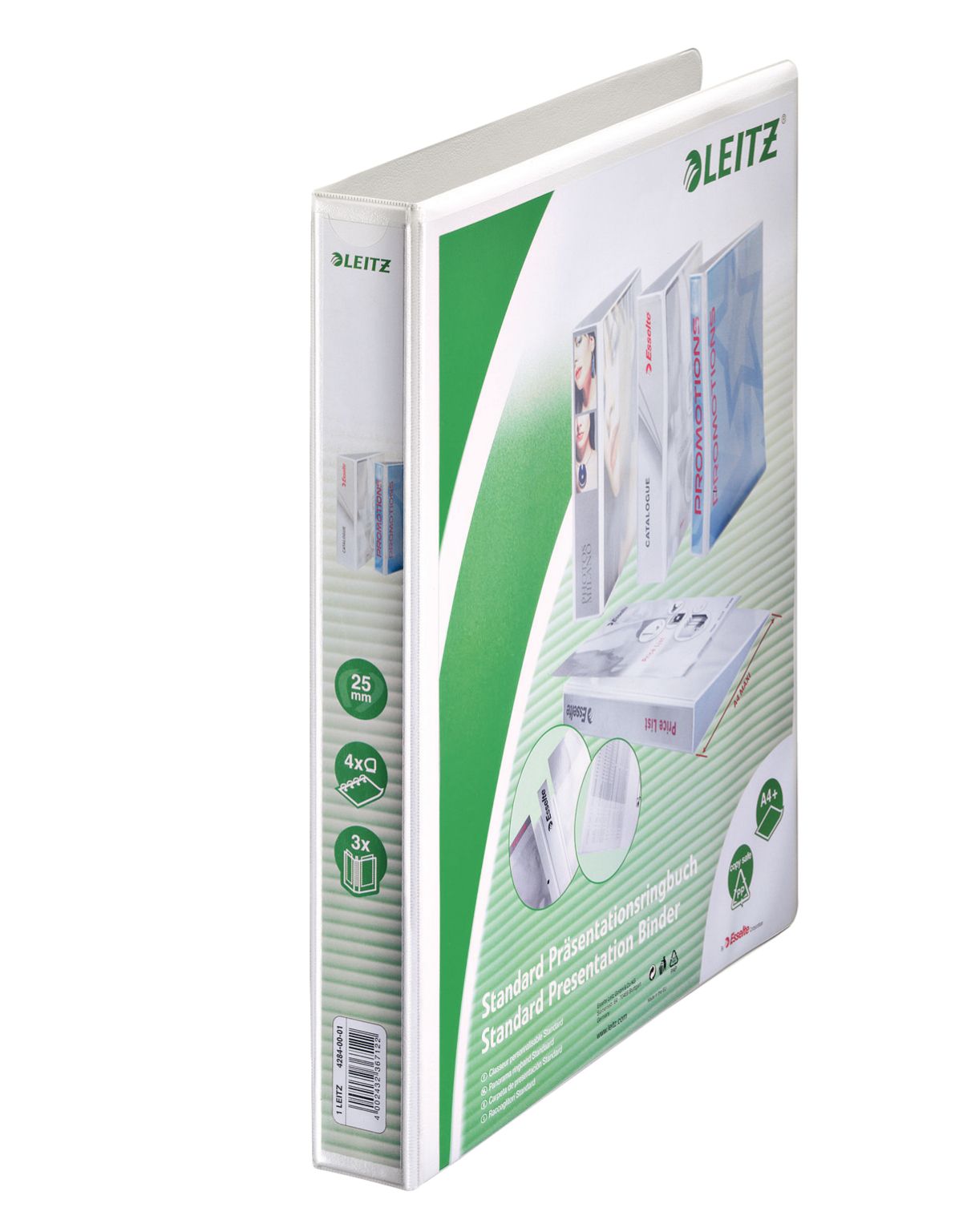 Caiet mecanic a4 4 inele 25mm/44mm alb maxi panorama leitz [1]