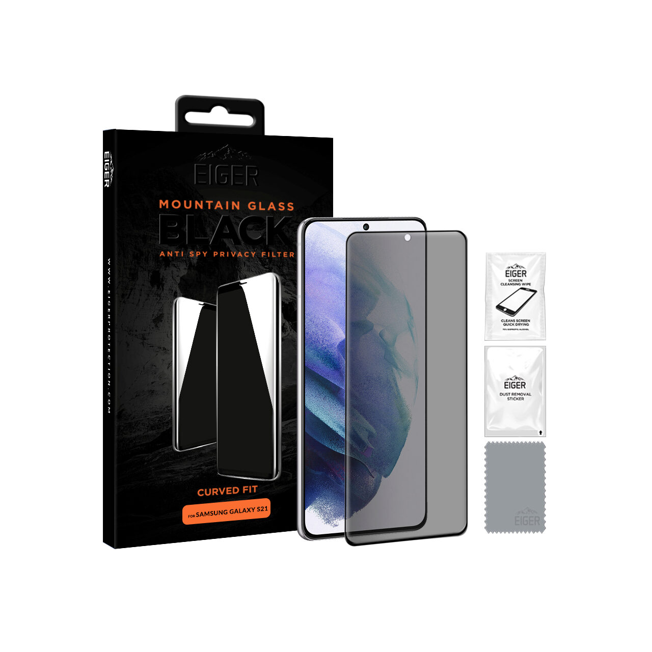 Folii Telefoane - Folie Samsung Galaxy S21 Eiger Sticla 3D Privacy