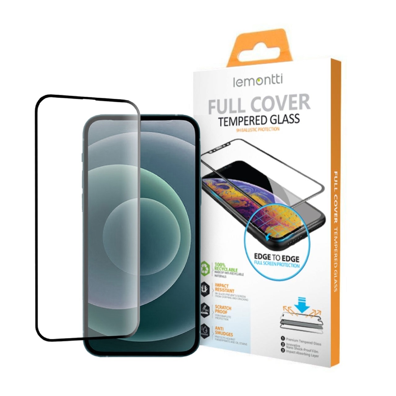 Folie Oppo A54 5G Lemontti Sticla Full Fit Black [6]