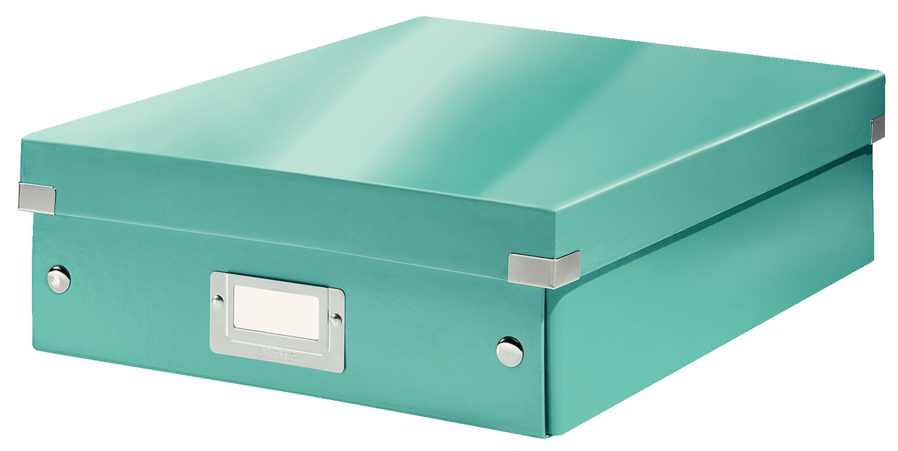 Arhivare - Cutie organizer medie turcoaz click&store leitz