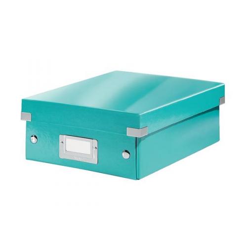 Arhivare - Cutie organizer mica turcoaz click&store leitz