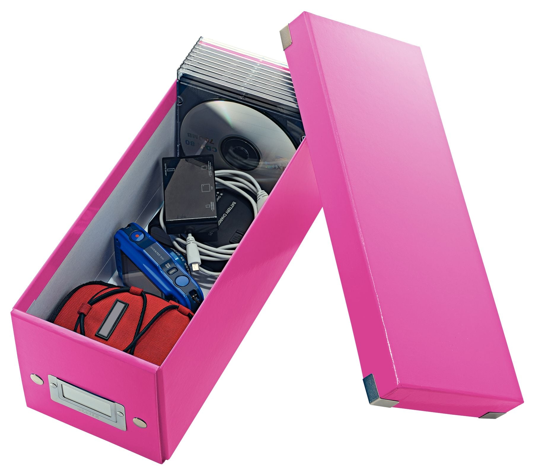 Cutie pentru cd-uri roz click&store leitz [1]