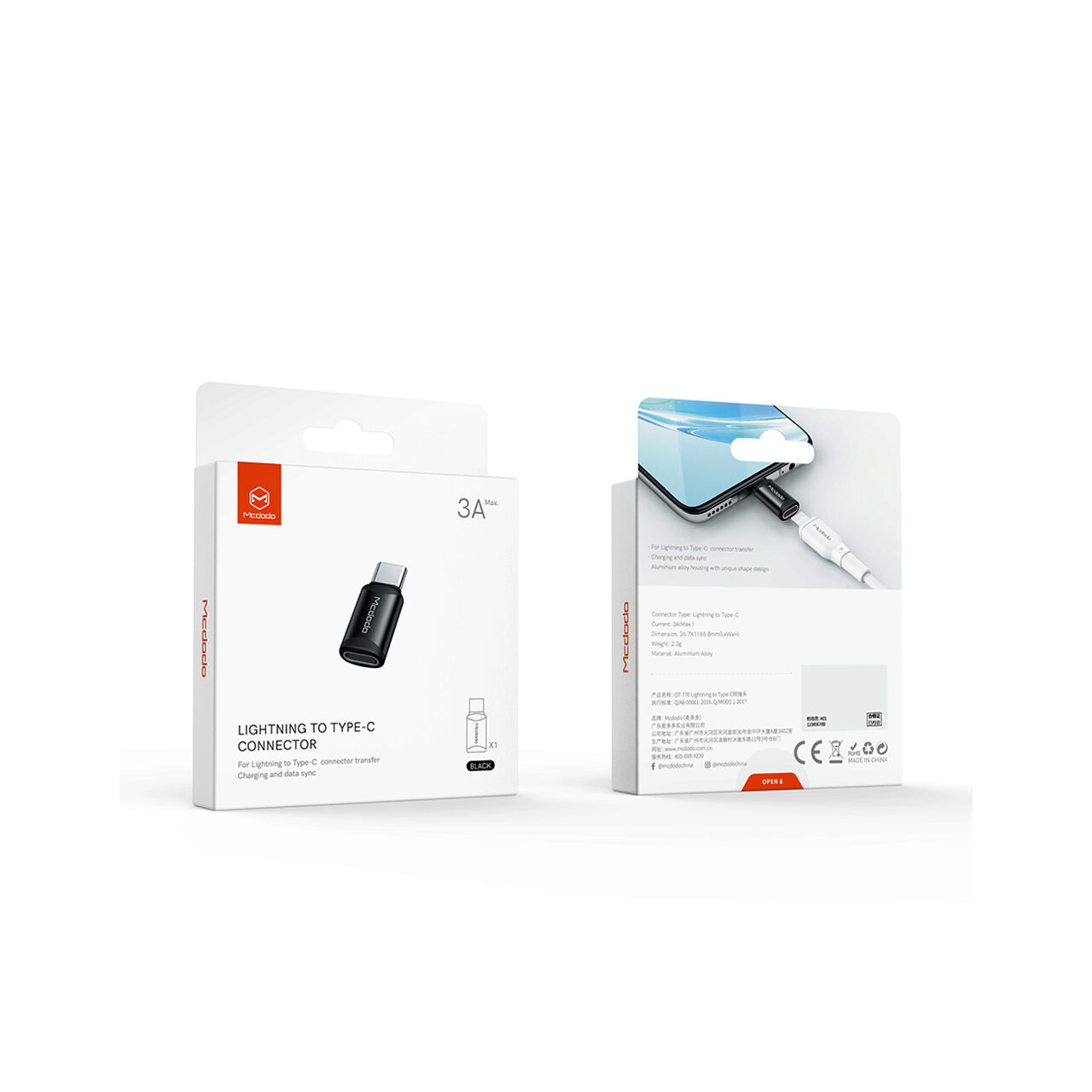 Alte Accesorii IT - Adaptor Type-C la Lightning Mcdodo Extreme Series Black
