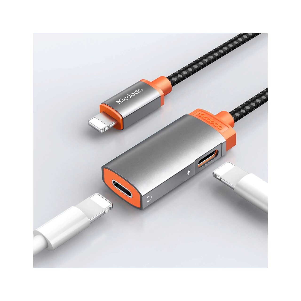 Adaptor Lightning la Dual Port Lightning Mcdodo Oryx Series Black [1]