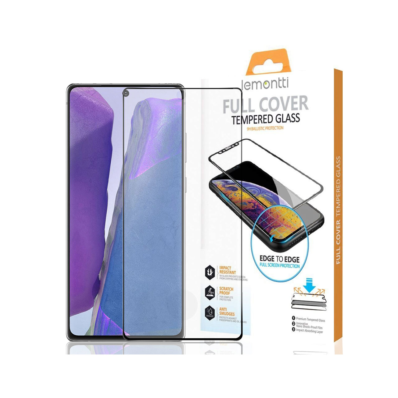 Folie Samsung Galaxy Note 20 Ultra Lemontti Sticla 3D Case Friendly Black [1]