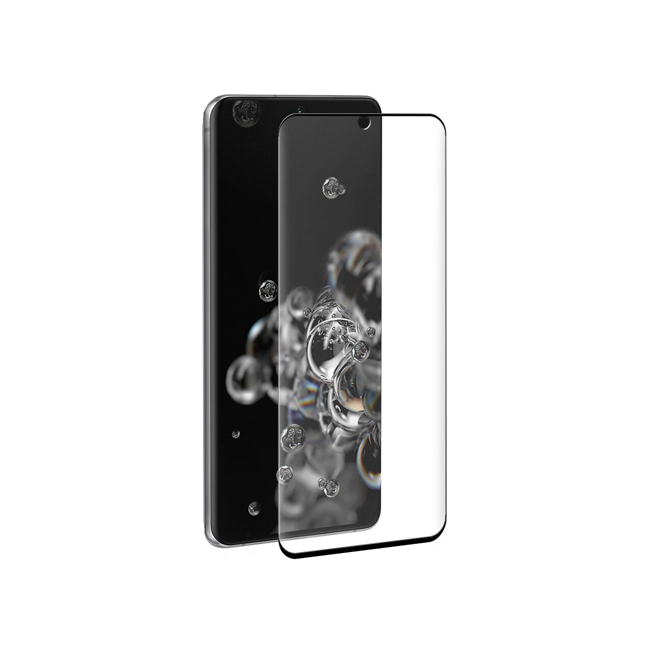 Folie Samsung Galaxy S20 Ultra Eiger Sticla 3D Ultra + Case Friendly Clear Black [3]