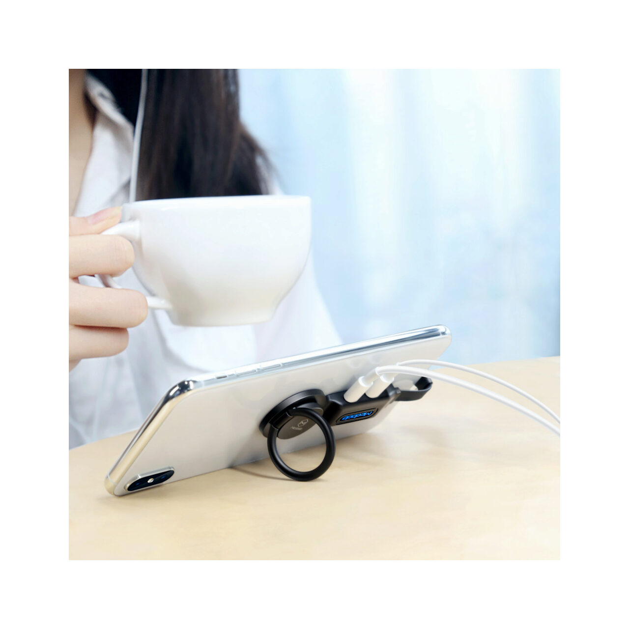 Adaptor Lightning la Dual Port Lightning Mcdodo Ring Black [6]
