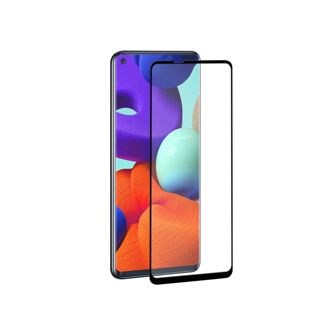 Folie Samsung Galaxy A22 5G Eiger Sticla 3D Edge to Edge Clear Black Samsung Galaxy A22 5G [3]