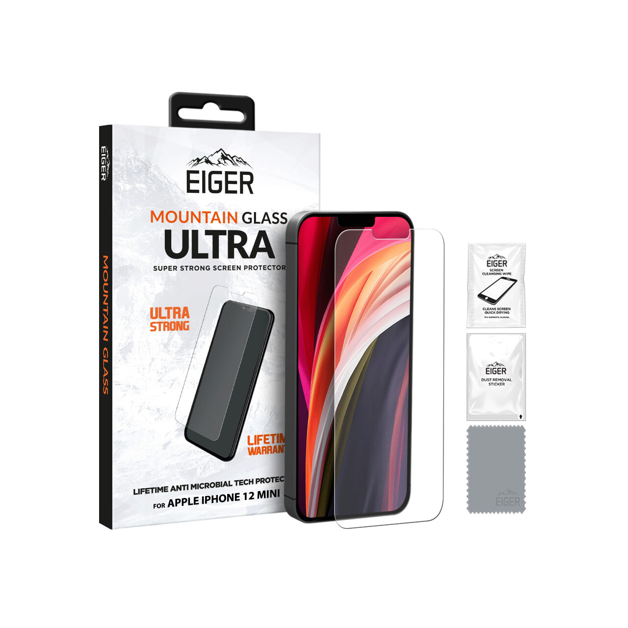 Folie iPhone 12 Mini Eiger Sticla  Mountain Glass Ultra Clear [0]
