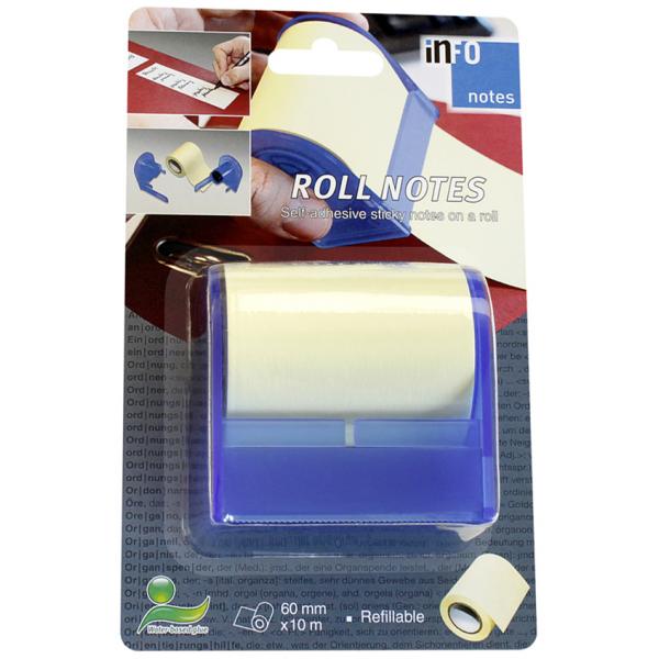 Dispenser notes adeziv in rola 60 mm x 10 m galben pal info notes [1]