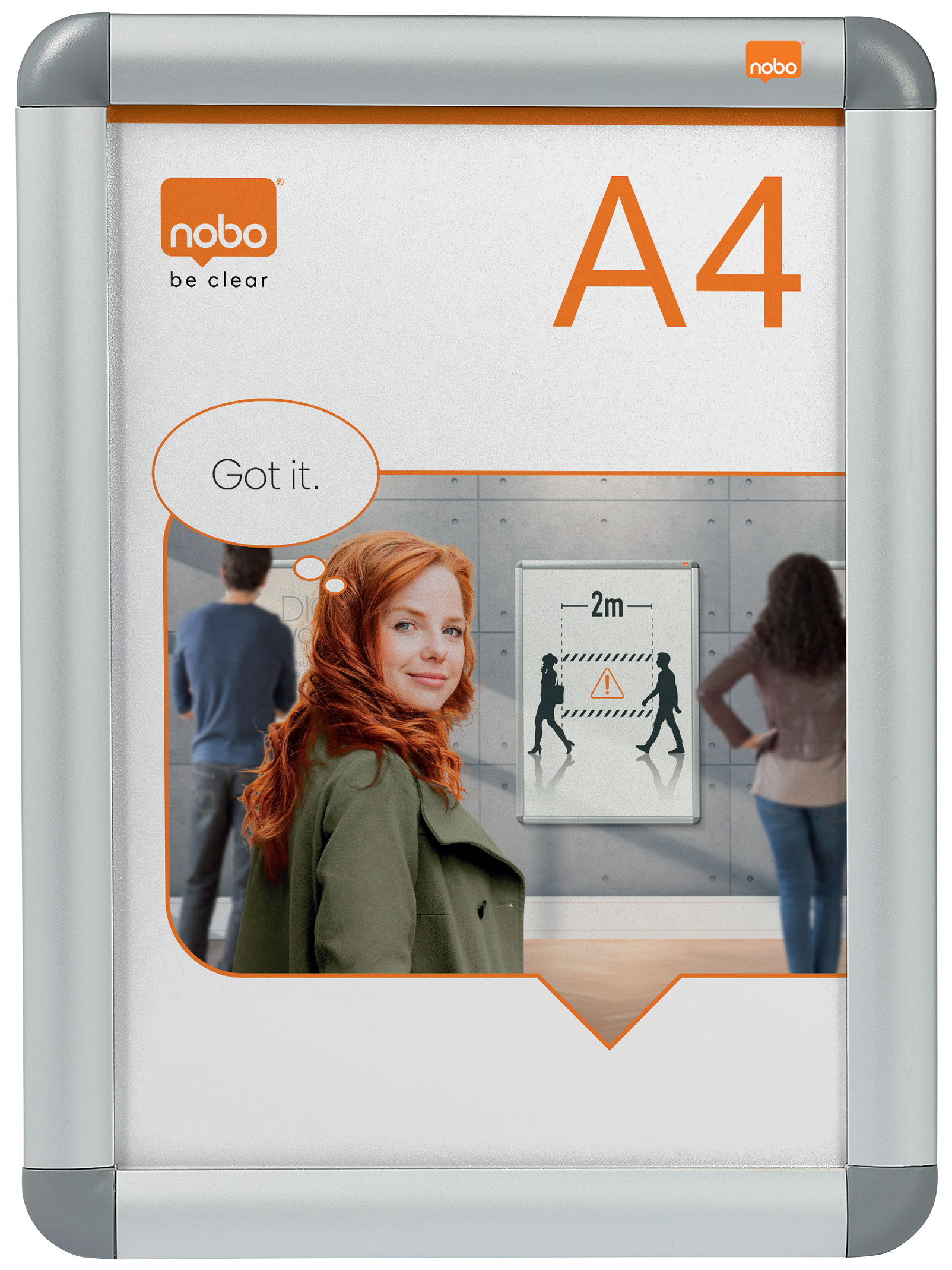 Suport rama cu clip aluminiu a4 nobo [1]