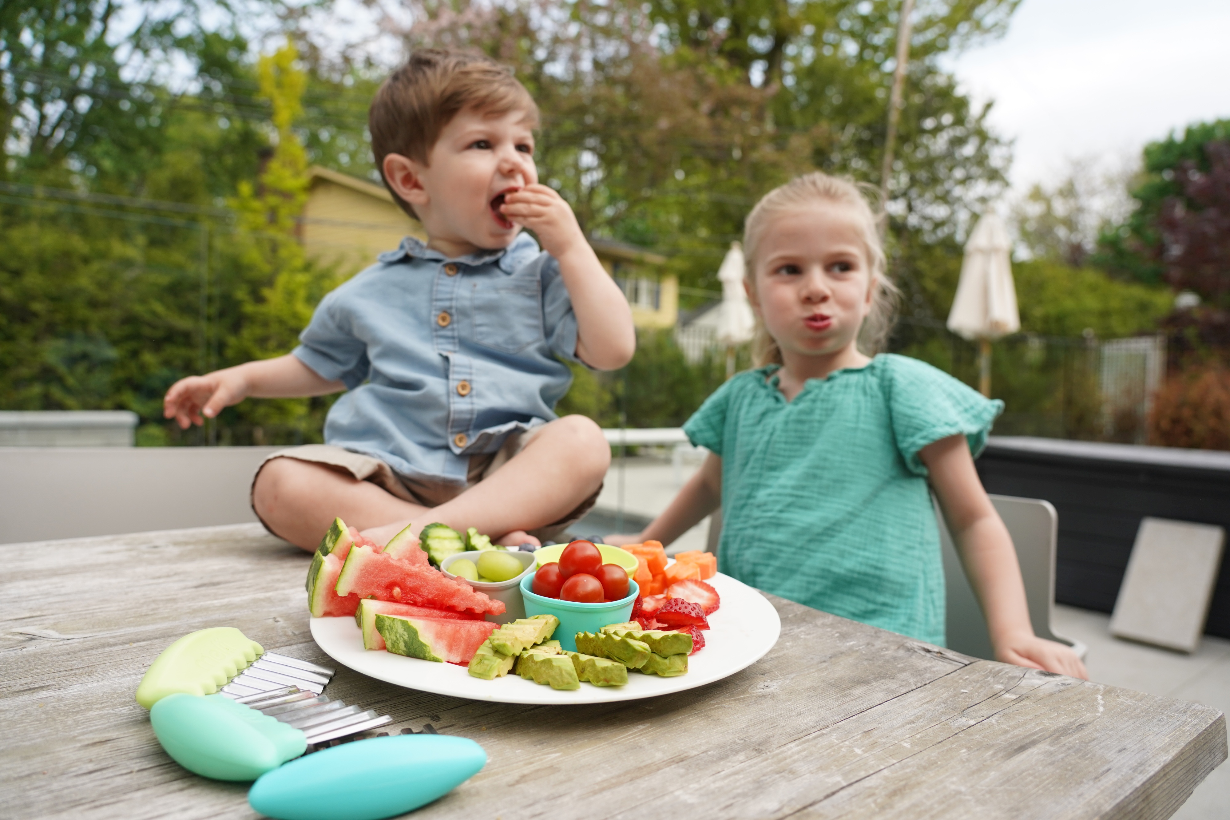 Set 3 cutite pentru gustari, melii, roz mov gri [4]