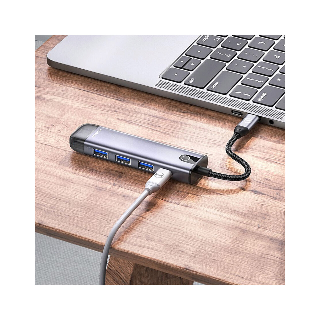 Multihub Type-C Mcdodo 5 in 1 Grey [1]