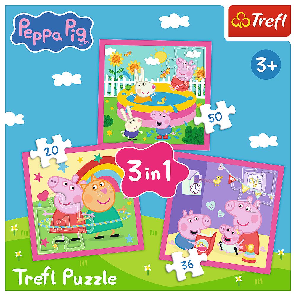 Puzzle trefl 3in1 peppa pig si prietenii [5]