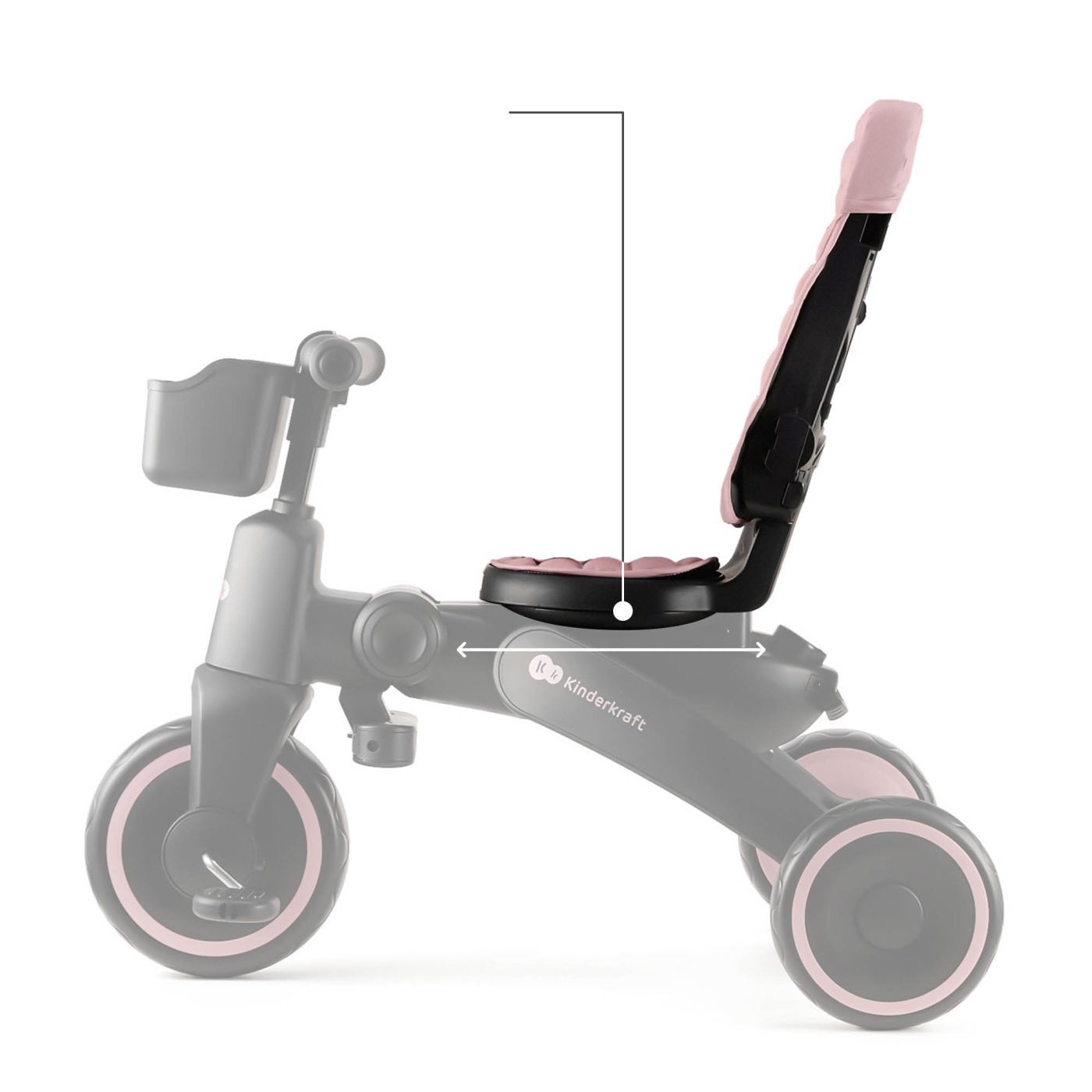 Tricicleta kinderkraft jazz 2, pink [6]