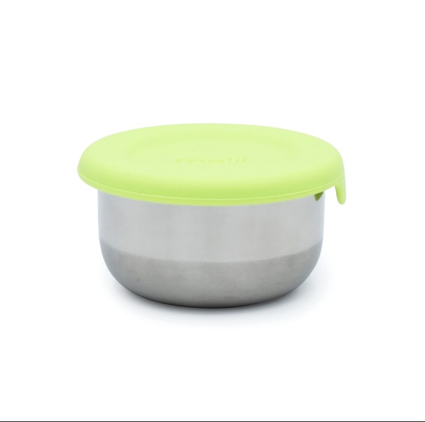 Set 3 recipiente mini inox cu capac silicon, melii, bleu mint lime [6]