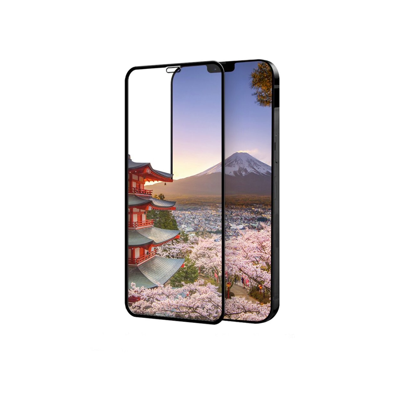Folie iPhone 12 Mini Eiger Sticla Curbata 3D Clear Black [0]