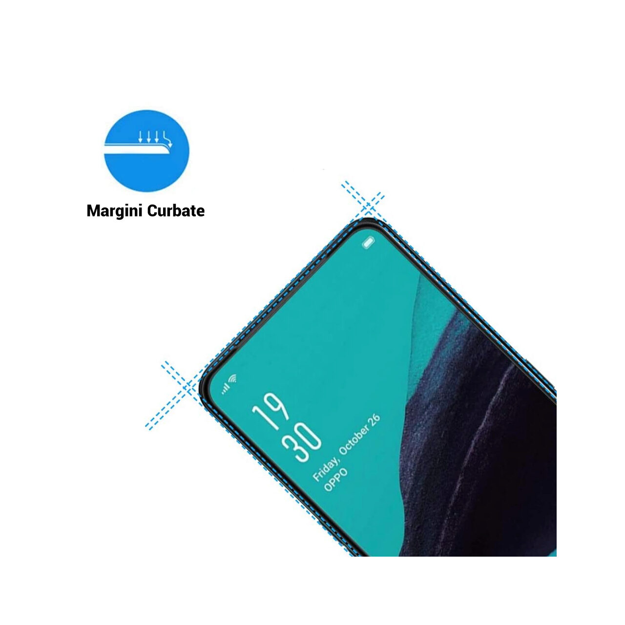 Folie Oppo Reno3 Pro 5G Lemontti Sticla Curbata 3D Black [1]